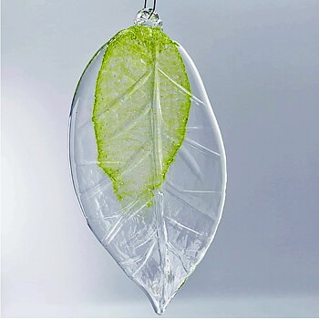 Hojas verde lima - Colgante para ventana