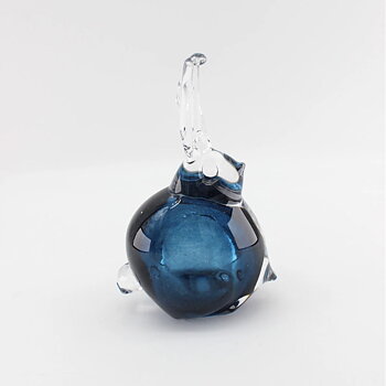 Skulptur av kanin i turkis glass