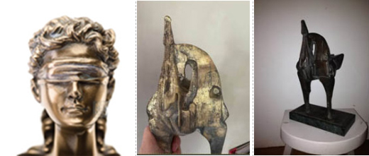 bronseavstøping - kunst - statuer - statuetter - trofeer - figurer