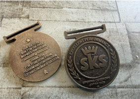 SKS Medaljonger - fram & bak