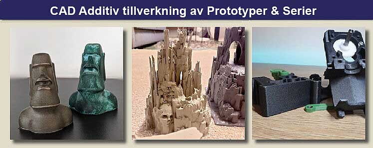 3D Utskrift skulpturer i valfri metall eller plast