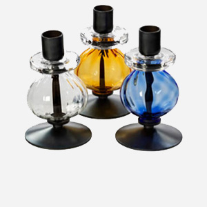 Vidrio, hierro forjado y extremo de anclaje  