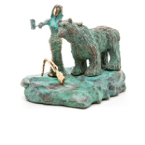 Estatuillas de figuras de fundición de bronce  