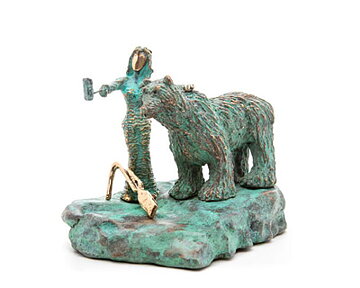 Estatuillas de figuras de fundición de bronce  