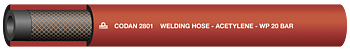 Welding hose 5mm red AC