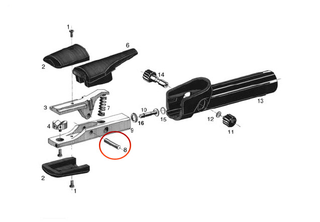 Hinge pin Flair 600/1600 - 2
