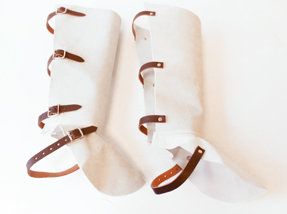 Leg guard, leather