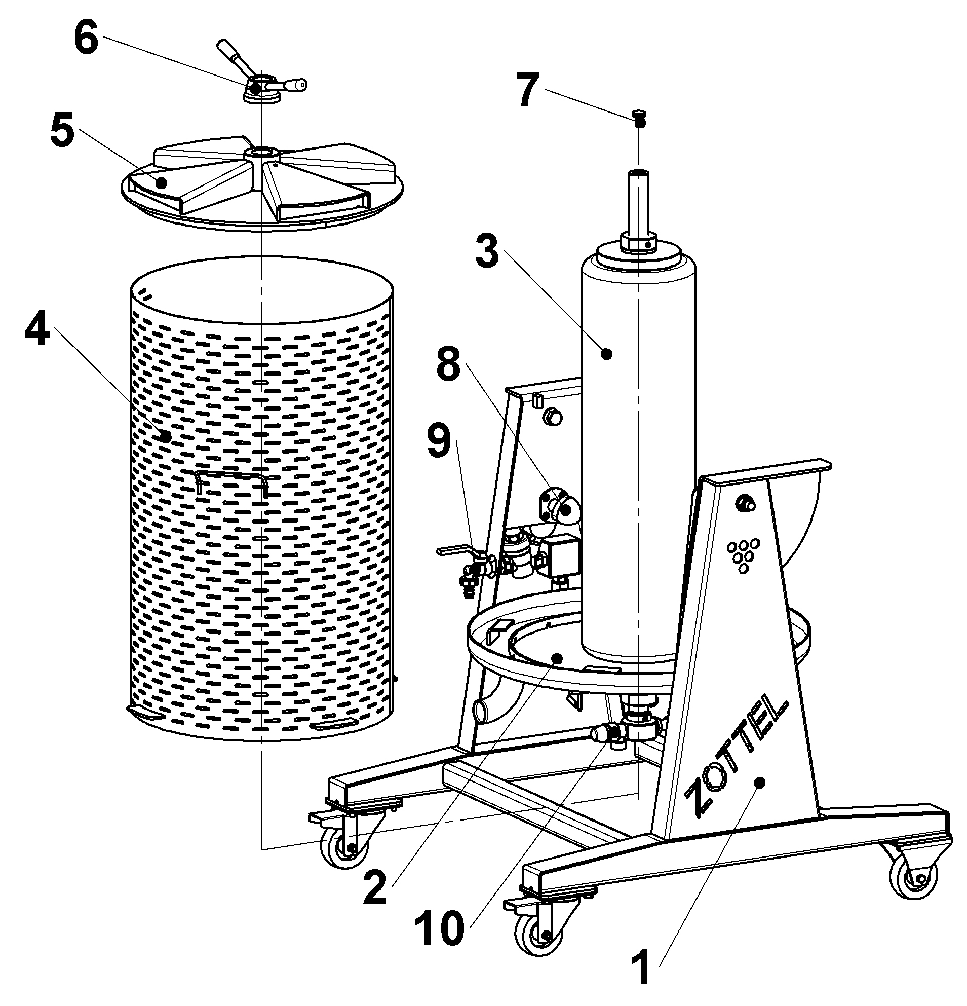 Fruktpress 250 Liter - 4