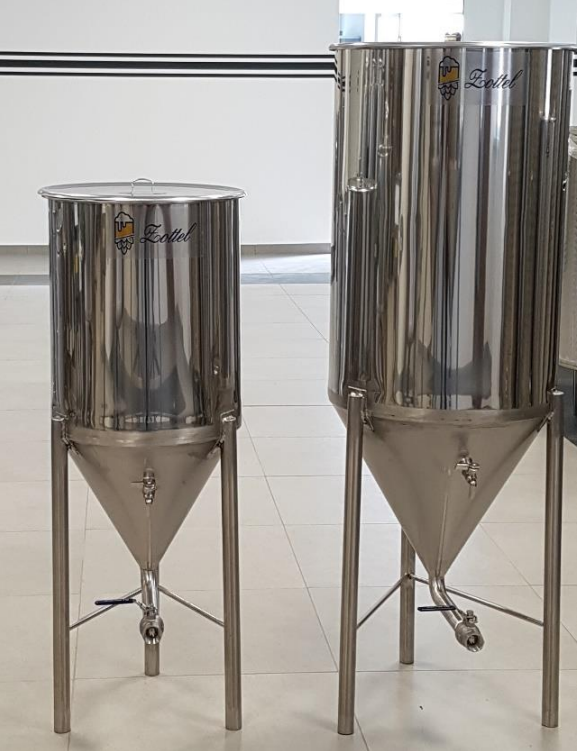 Rostfri 60 ° konisk tank 30 - 200 liter
