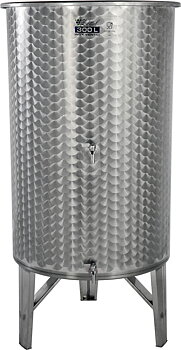 Rostfri tank på ben med 2 st tappkranar 300 L - 600 L