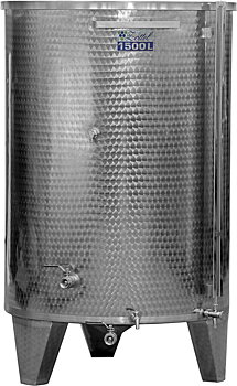 Rostfri tank på ben med 4 st tappkranar 1500 L - 3300 L
