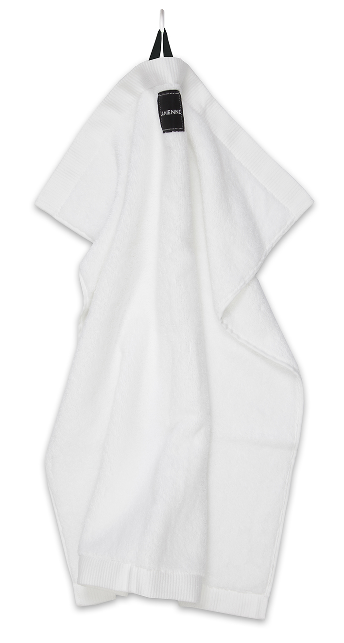 HAND TOWEL WHITE, Black Loop