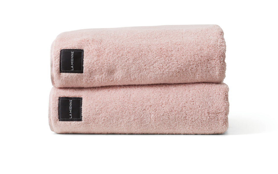 SHOWER TOWEL SOFT PINK, Black Loop - 3