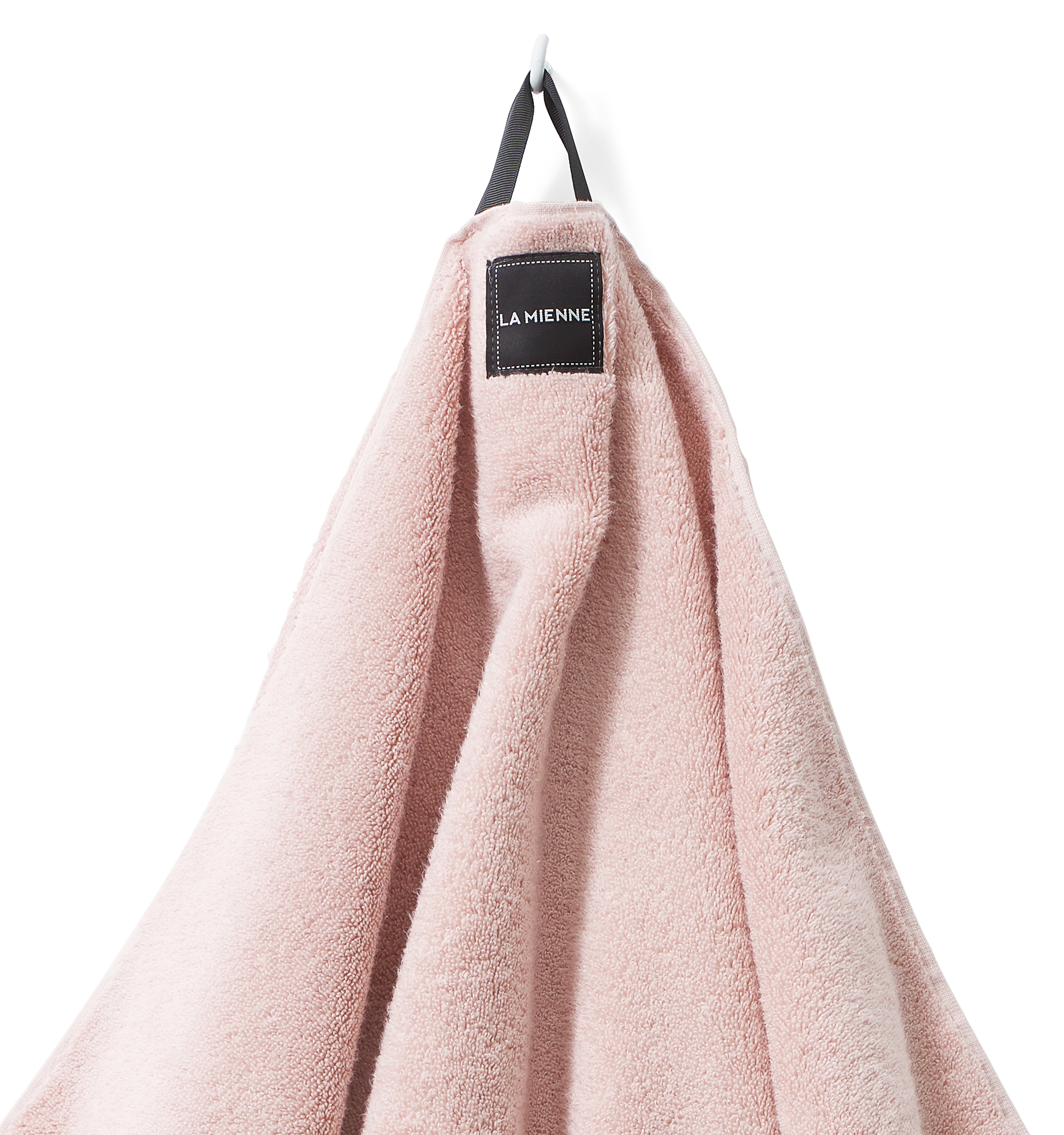 SHOWER TOWEL SOFT PINK, Black Loop - 2