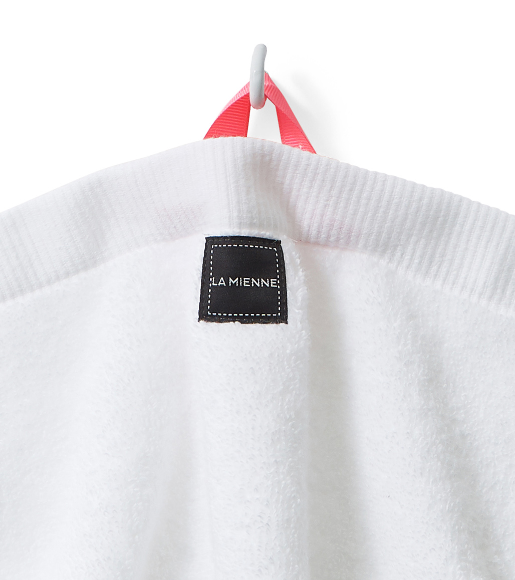 GUEST TOWEL  WHITE, Neon Pink Loop - 2