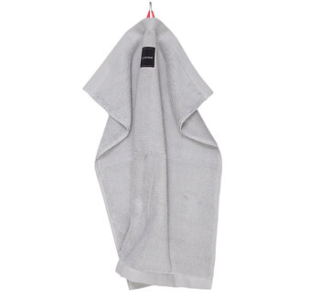 HAND TOWEL LIGHT GREY, Neon pink loop