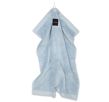 HAND TOWEL DIRTY BLUE, Off white loop
