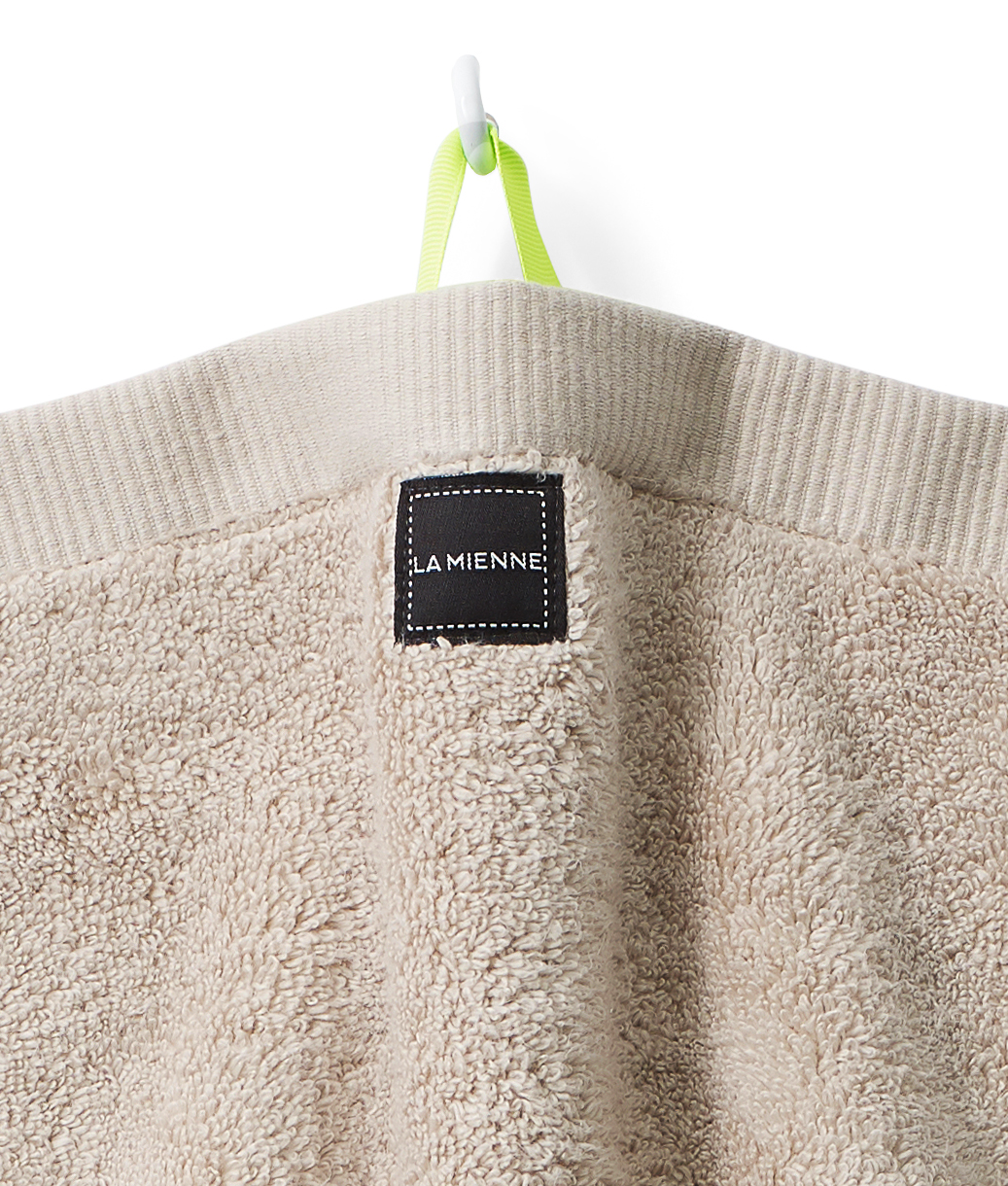GÄSTHANDDUK BEIGE, Neongrön hängare - 2