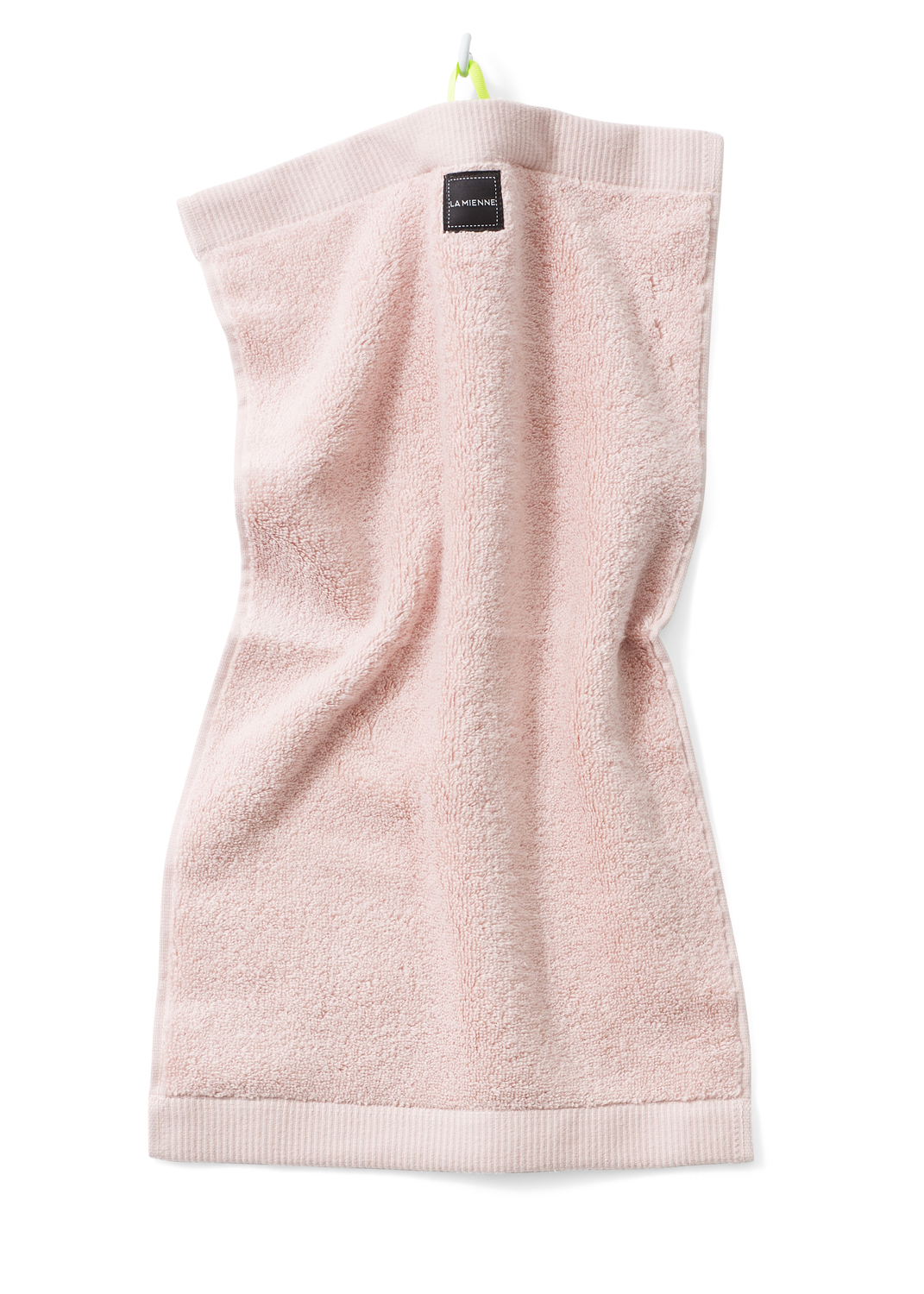 GUEST  TOWEL SOFT PINK, Neon Green Loop