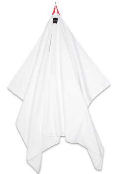 SHOWER TOWEL WHITE, Neon pink hook