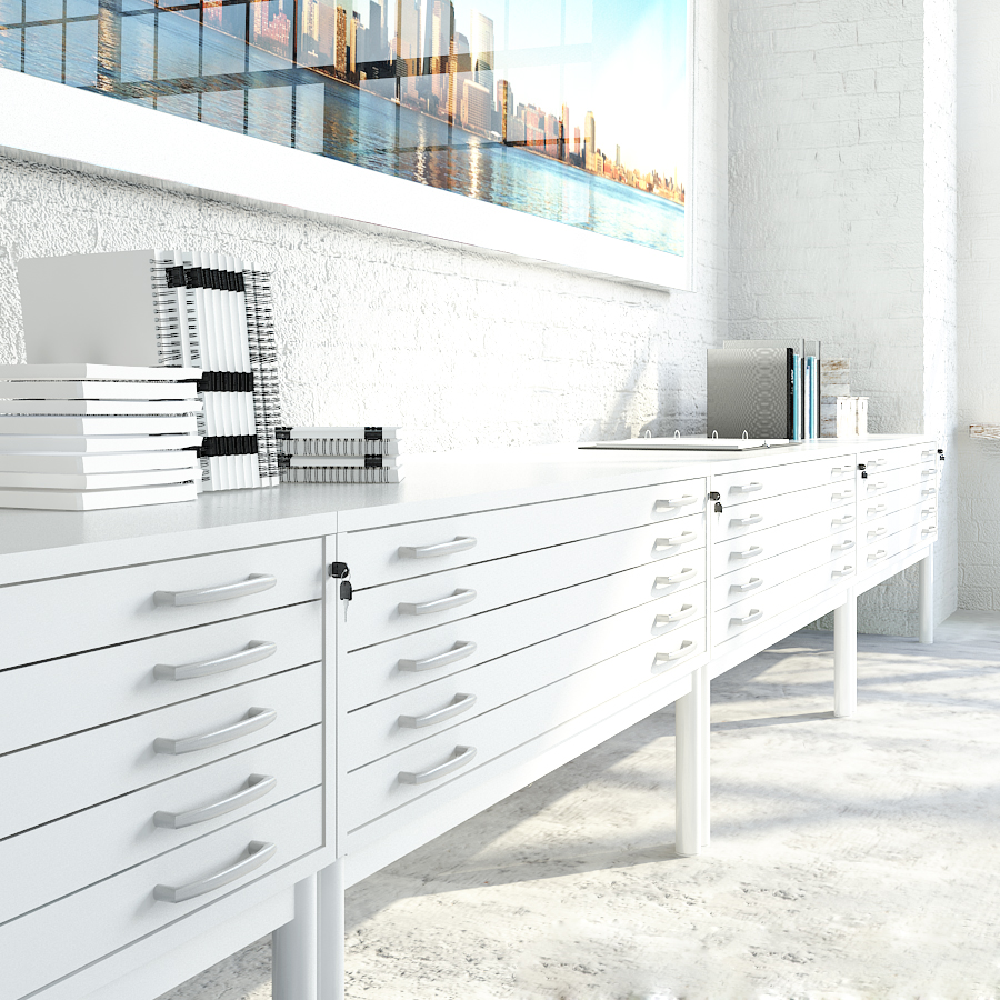 ARCHITECT A1 - ritningsskåp - vit - 2