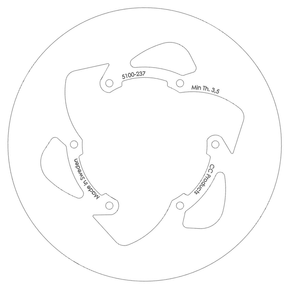 Brake Disc Rear Solid Beta 13-