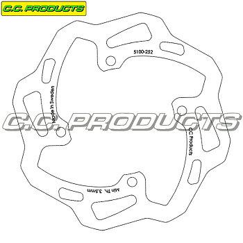 Bromsskiva Bak Kawasaki KX 450 X - 240 mm