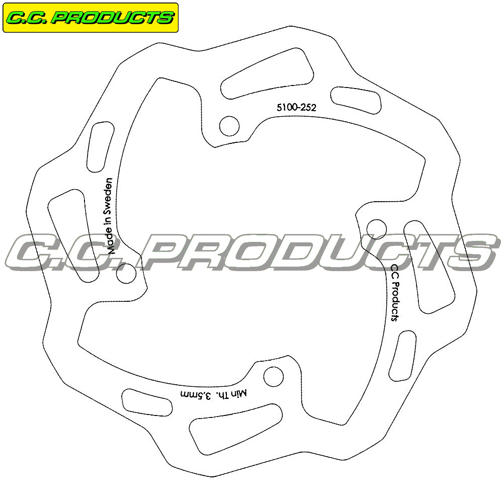 Bromsskiva Bak Bimota BX 450 - 240 mm