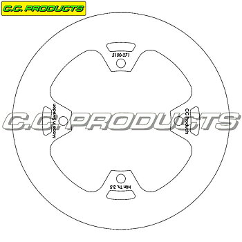 Bromsskiva Bak KX 250 F - Solid 250 mm