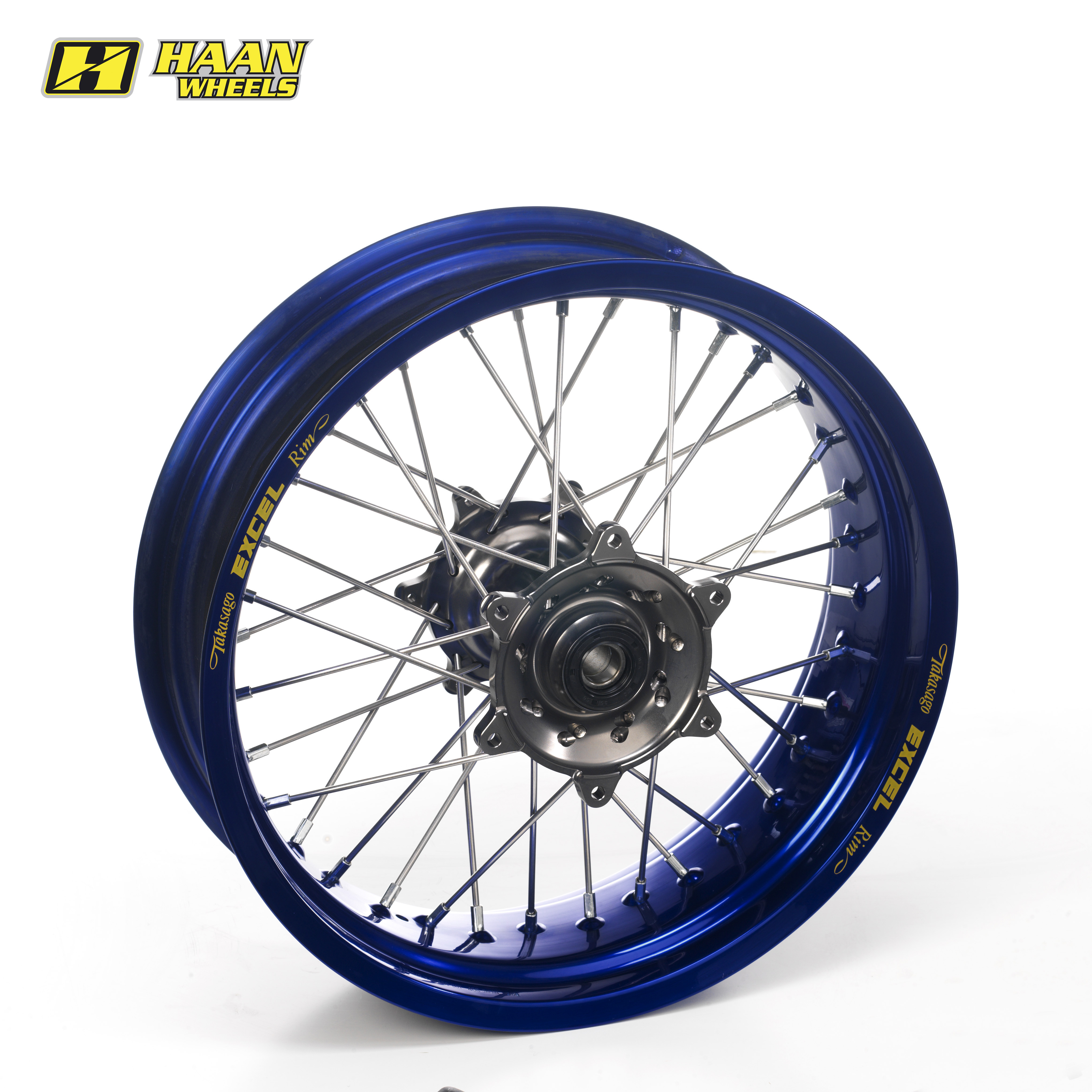 18x4,25  Husaberg 03-13 Bakhjul med Drevhållare (Eloxerat nav)
