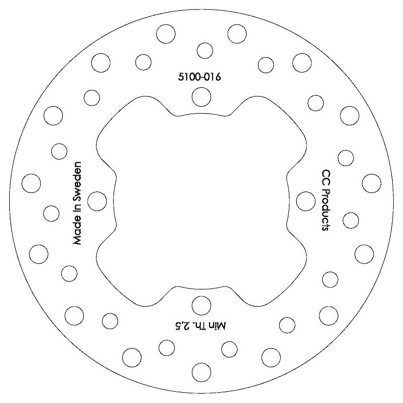 Brake Disc Rear - Kawasaki KX 100 84-00