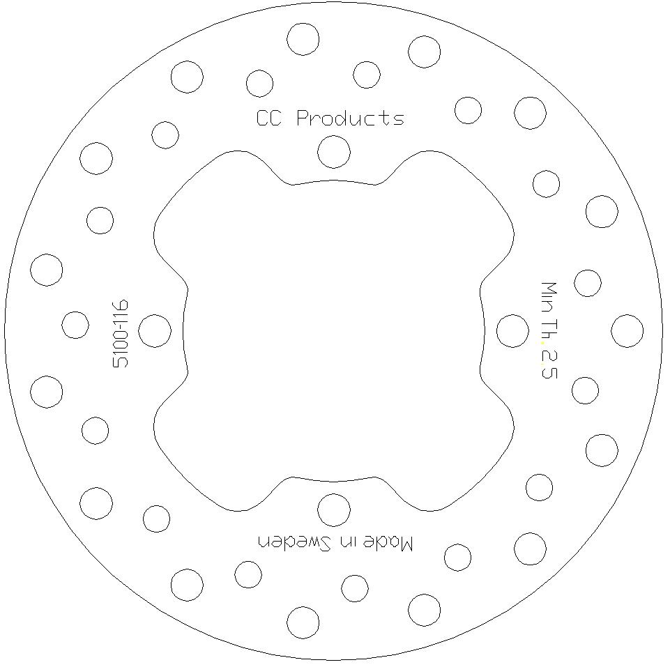Brake Disc Rear Solid - Suzuki RM 85 02-04