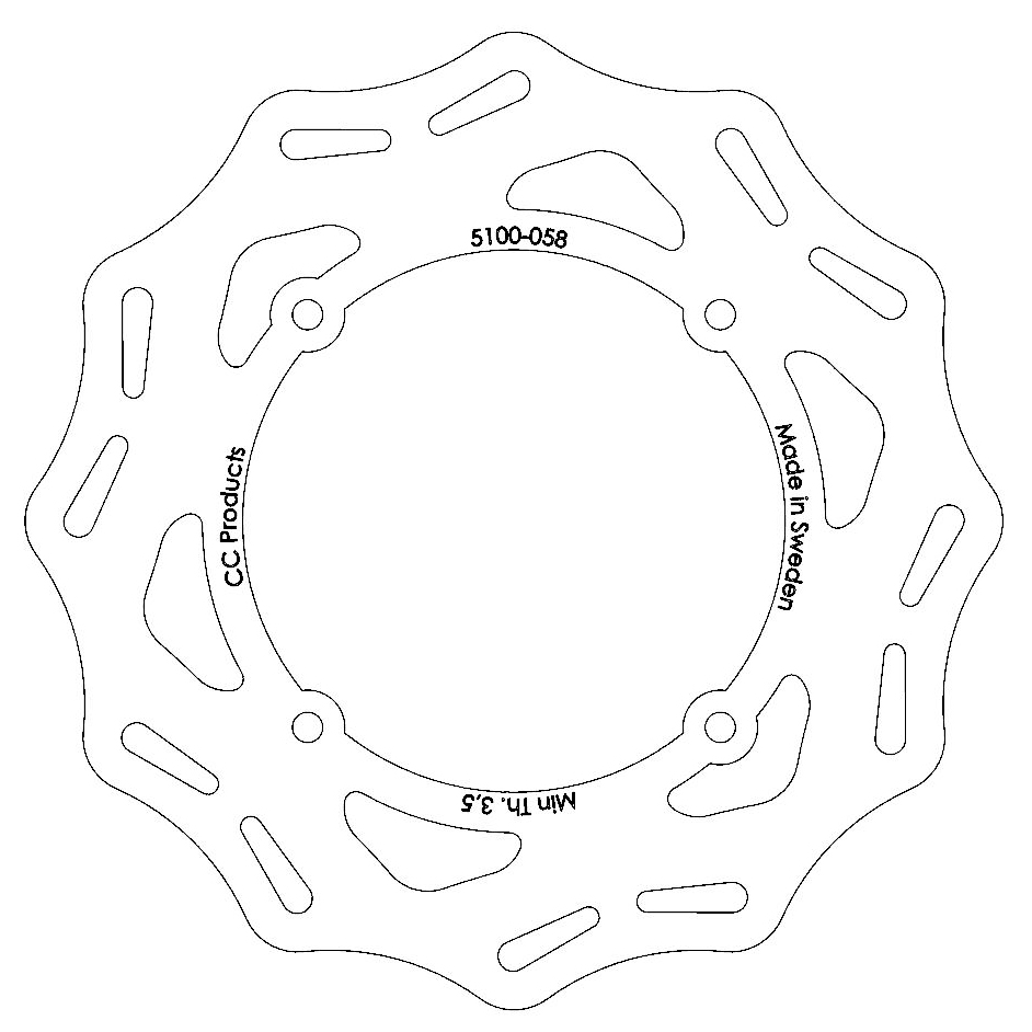 Brake Disc Rear Husqvarna  210 mm