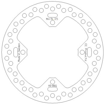 Bromsskiva Bak Honda CR 250 97-01