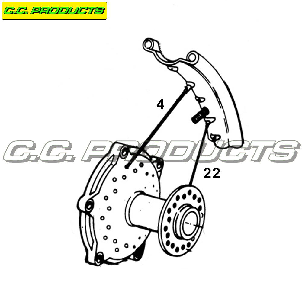 Spoke Set CCM MX 600 18-inch 73-77 Rear Wheel - 2