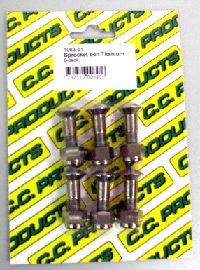 Sprocket bolt Titanium 30 mm 6-pack