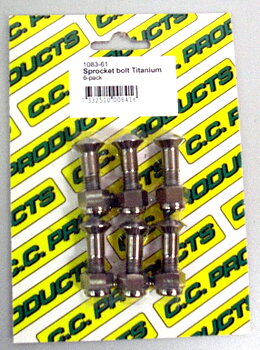 Sprocket bolt Titanium 30 mm 6-pack