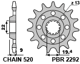 Front sprocket - SUZUKI