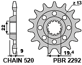 Front sprocket - SUZUKI