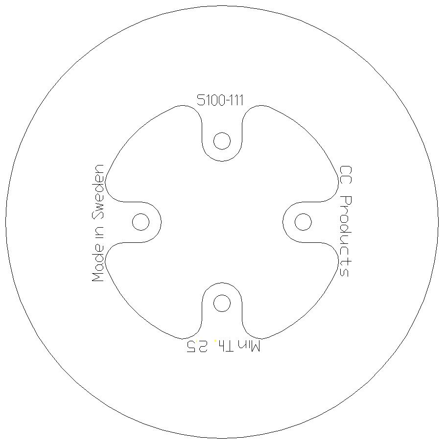 Brake Disc Rear 160 mm Solid - HUSQVARNA