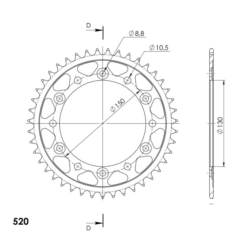 Rear Sprocket Steel - 2