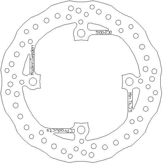 Bromsskiva Bak 220 mm