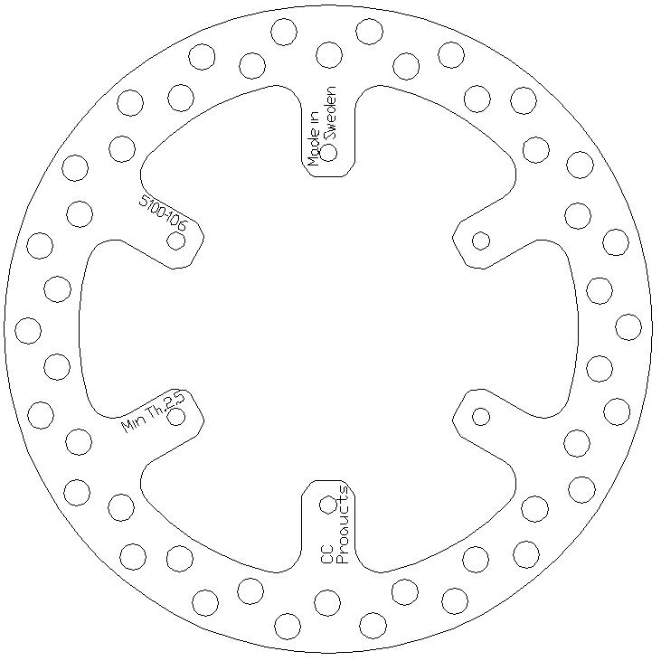 Brake Disc Rear 245 mm - YAMAHA