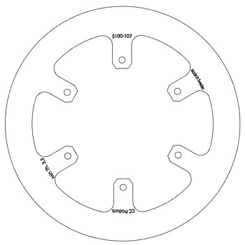 Bromsskiva Bak  Solid 245 mm - Yamaha