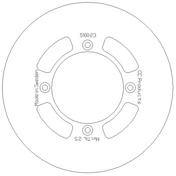 Bromsskiva Bak  Solid - Suzuki RM 85 05-