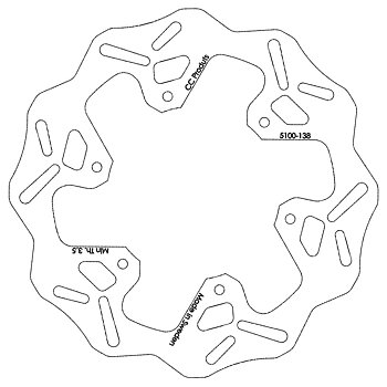 Bromsskiva Bak 245 mm - YAMAHA