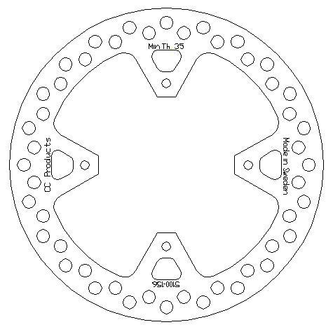 Brake Disc Rear240 mm - HONDA XR 650
