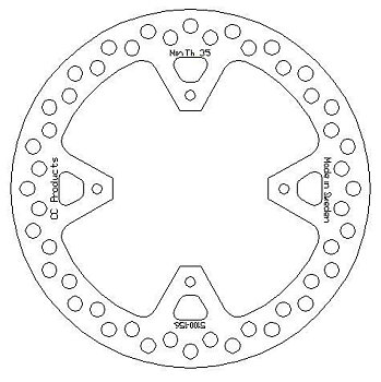 Bromsskiva Bak 240 mm - HONDA XR 650