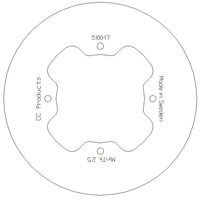 Brake Disc Rear Solid - Kawasaki KX 80 88-00
