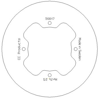 Brake Disc Rear Solid - Kawasaki KX 80 88-00